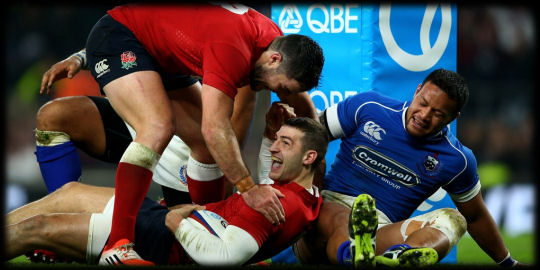 England Samoa Jonny May try